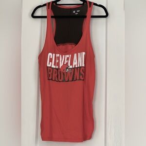 🏈 NFL Team Apparel Cleveland Browns Racerback Tank with Glitter Accents, size XL